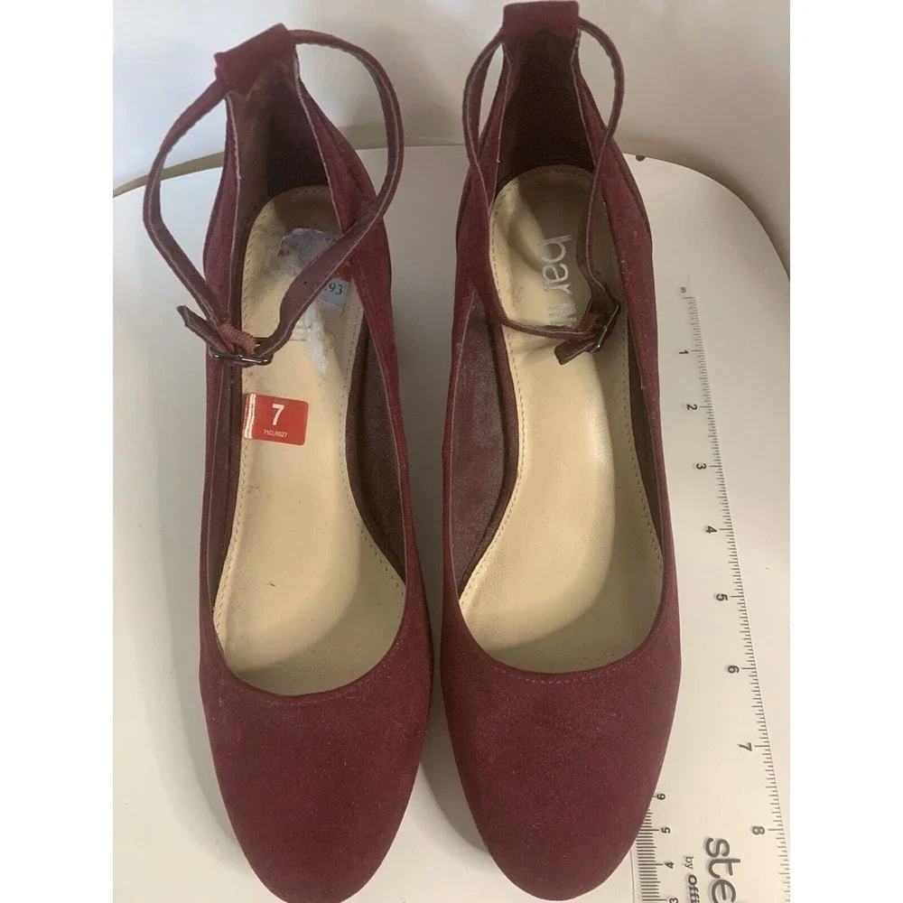 BAR III Women's Strappy Red Wine Shoes Size 7 (1359)